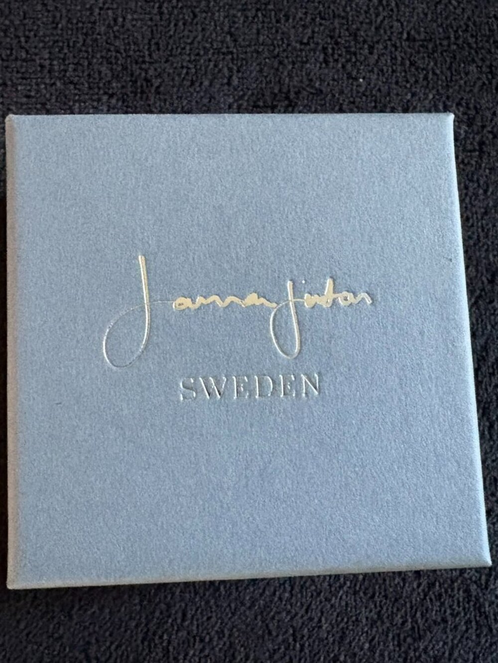 Jonna Jinton Andromeda silver and blue Laboradite pierced earrings from Sweden